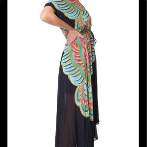 Anthropologie Farm Rio Chiara Maxi Dress V-Neck